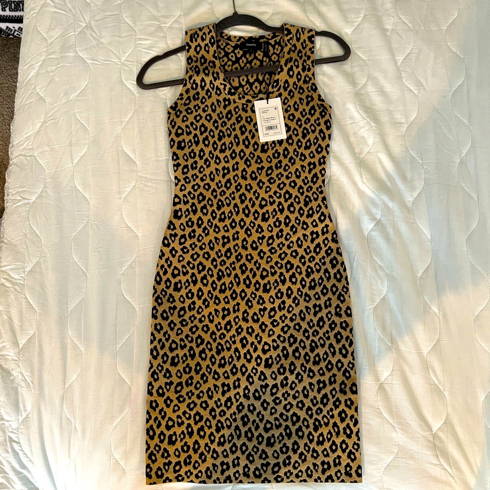 Theory NWT leopard dress size petite